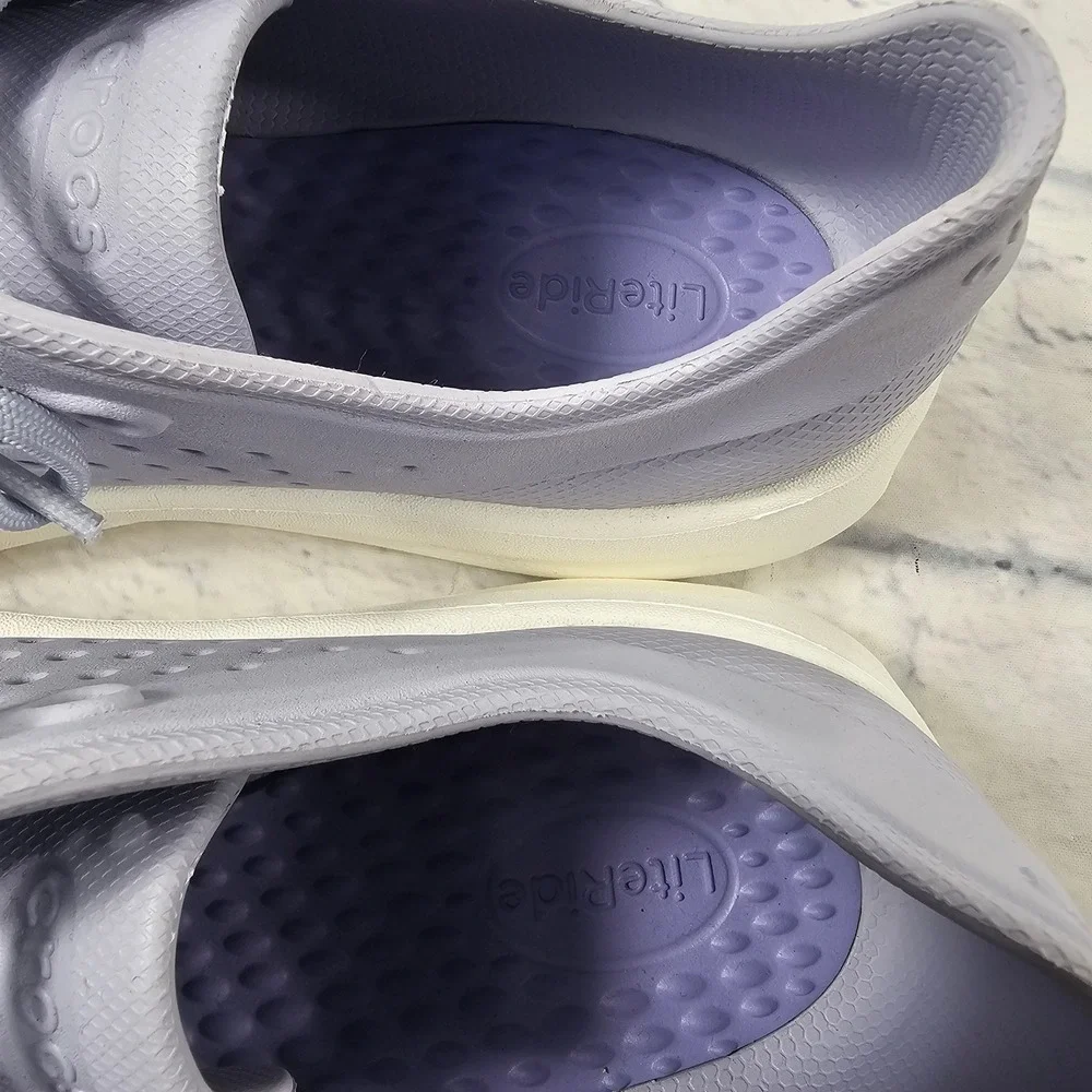 Crocs InMotion Pacer Women 9 Lavender Purple White Sneaker Comfort Walking